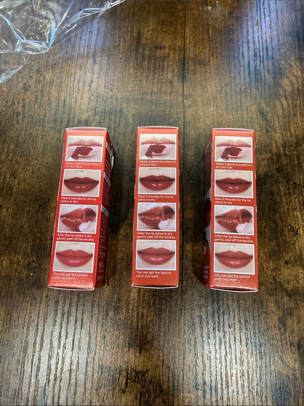 Peel-Off Lip Tattoo Color - Red (Shade 02 & 04)